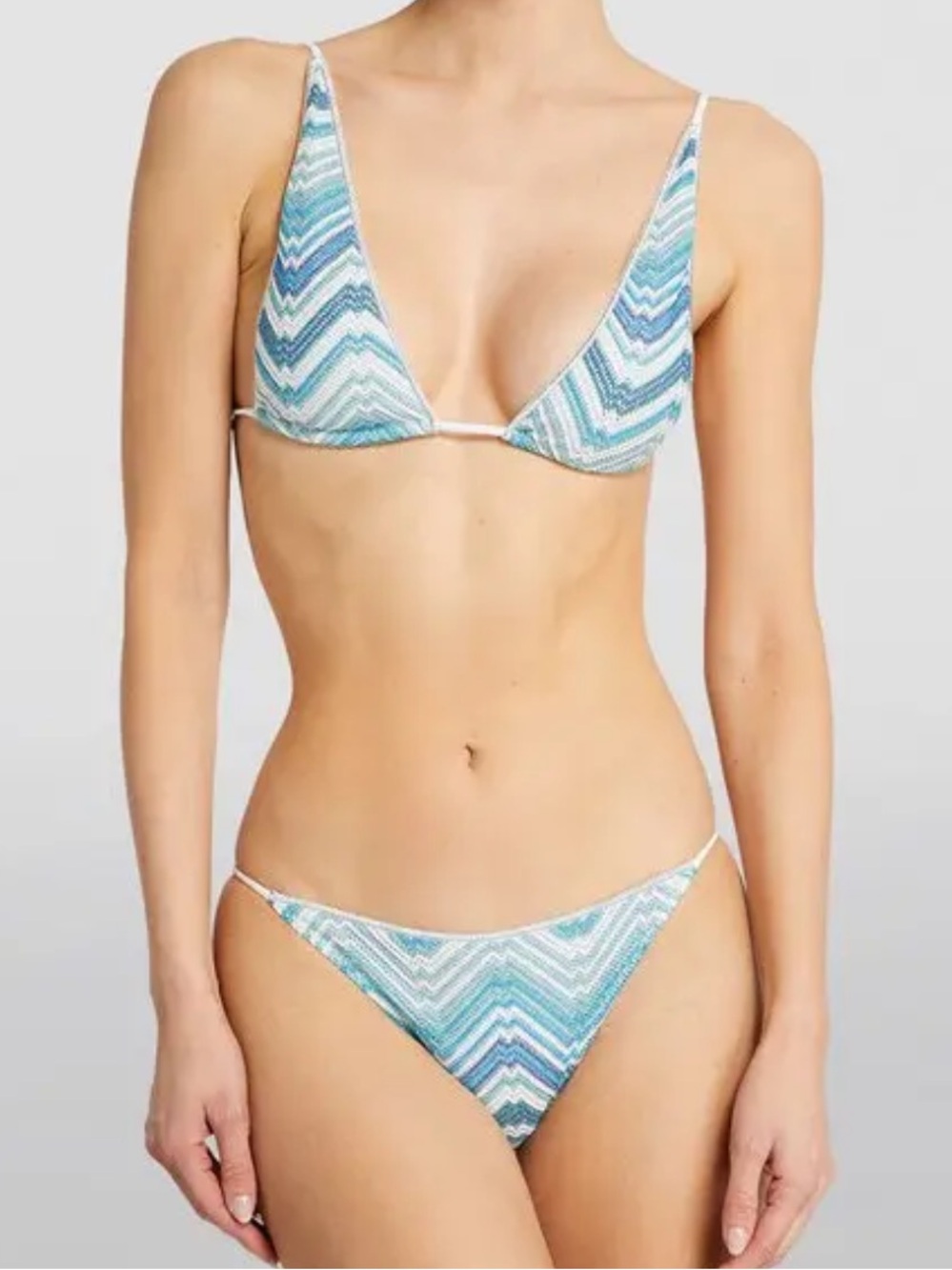 MISSONI 2025 ZigZag Bikini Blue size 40